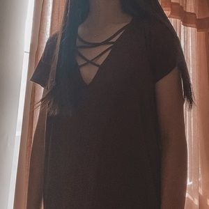 Maroon Criss across Top